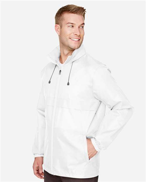 Team 365 TT73 Unisex Zone Protect Lightweight Jacket - White - model side