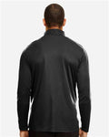 Team 365 TT31 Men's Zone Performance Quarter-Zip Pullover - Black - model back