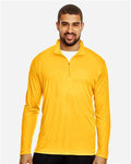 Team 365 TT31 Men's Zone Performance Quarter-Zip Pullover - Sport Athletic Gold - model front