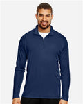 Team 365 TT31 Men's Zone Performance Quarter-Zip Pullover - Sport Dark Navy - model front