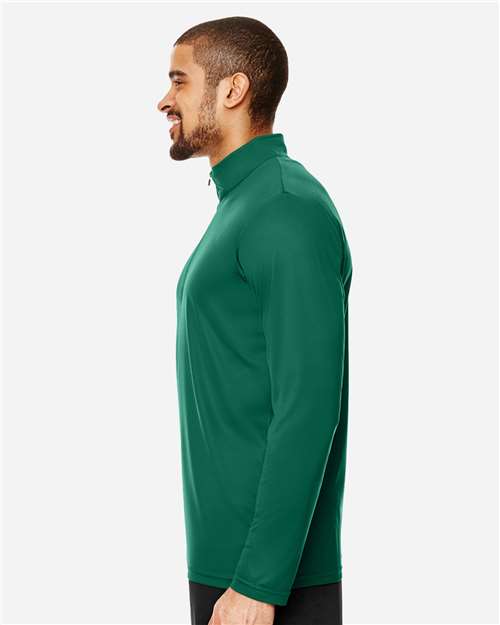 Team 365 TT31 Men's Zone Performance Quarter-Zip Pullover - Sport Forest - model side