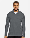 Team 365 TT31 Men's Zone Performance Quarter-Zip Pullover - Sport Graphite - model front