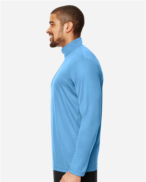Team 365 TT31 Men's Zone Performance Quarter-Zip Pullover - Sport Light Blue - model side