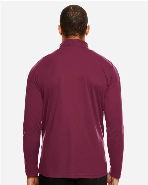 Team 365 TT31 Men's Zone Performance Quarter-Zip Pullover - Sport Maroon - model back