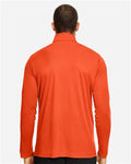 Team 365 TT31 Men's Zone Performance Quarter-Zip Pullover - Sport Orange - model back