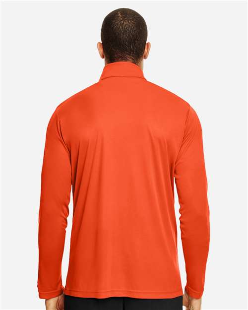 Team 365 TT31 Men's Zone Performance Quarter-Zip Pullover - Sport Orange - model back