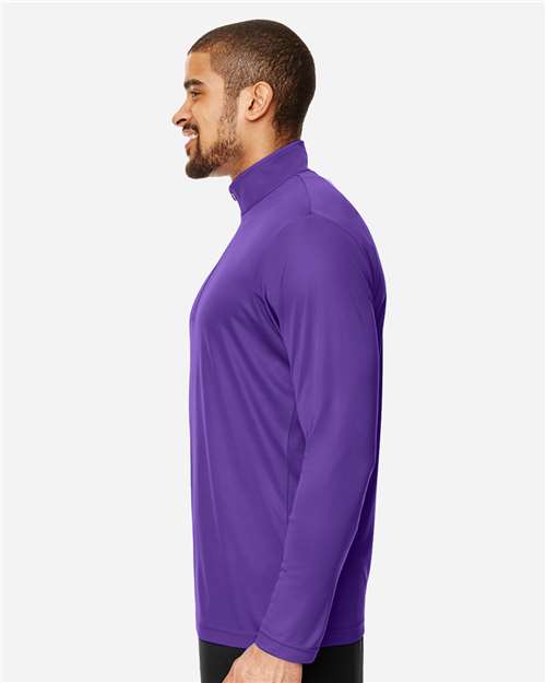 Team 365 TT31 Men's Zone Performance Quarter-Zip Pullover - Sport Purple - model side