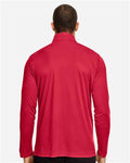 Team 365 TT31 Men's Zone Performance Quarter-Zip Pullover - Sport Red - model back