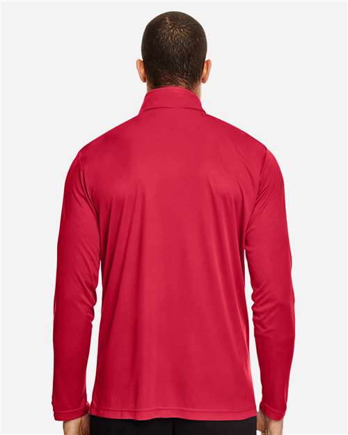Team 365 TT31 Men's Zone Performance Quarter-Zip Pullover - Sport Red - model back