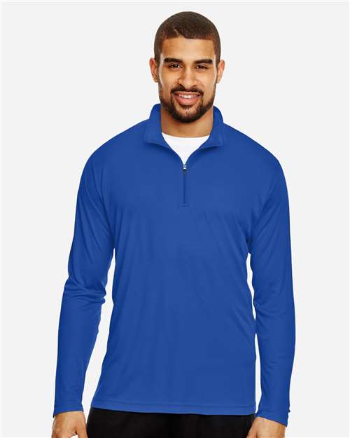 Team 365 TT31 Men's Zone Performance Quarter-Zip Pullover - Sport Royal - model front