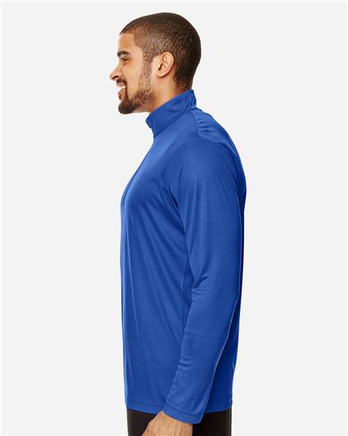 Team 365 TT31 Men's Zone Performance Quarter-Zip Pullover - Sport Royal - model side
