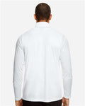Team 365 TT31 Men's Zone Performance Quarter-Zip Pullover - White - model back
