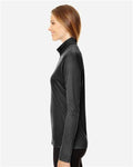 Team 365 TT31W Women's Zone Performance Quarter-Zip Pullover - Black - model side