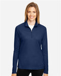 Team 365 TT31W Women's Zone Performance Quarter-Zip Pullover - Sport Dark Navy - model front