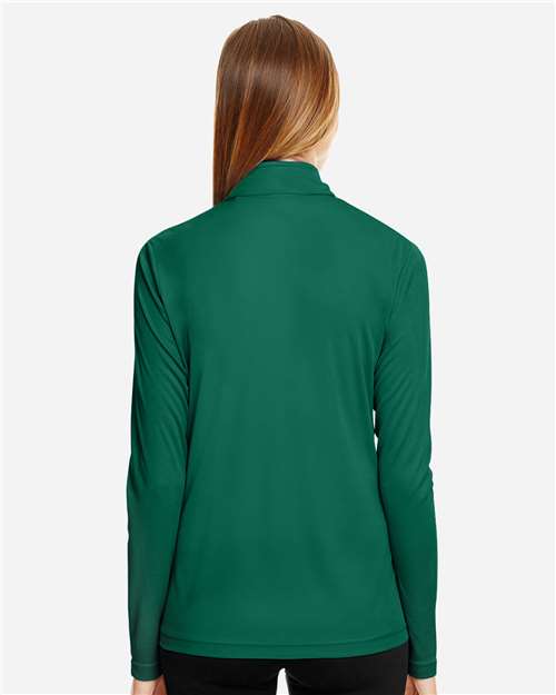 Team 365 TT31W Women's Zone Performance Quarter-Zip Pullover - Sport Forest - model back