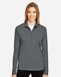 Team 365 TT31W Women's Zone Performance Quarter-Zip Pullover - Sport Graphite - model front
