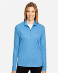 Team 365 TT31W Women's Zone Performance Quarter-Zip Pullover - Sport Light Blue - model front