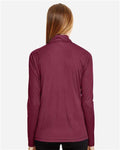 Team 365 TT31W Women's Zone Performance Quarter-Zip Pullover - Sport Maroon - model back