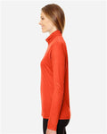 Team 365 TT31W Women's Zone Performance Quarter-Zip Pullover - Sport Orange - model side
