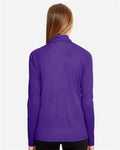 Team 365 TT31W Women's Zone Performance Quarter-Zip Pullover - Sport Purple - model back