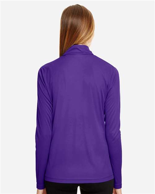 Team 365 TT31W Women's Zone Performance Quarter-Zip Pullover - Sport Purple - model back