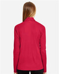 Team 365 TT31W Women's Zone Performance Quarter-Zip Pullover - Sport Red - model back