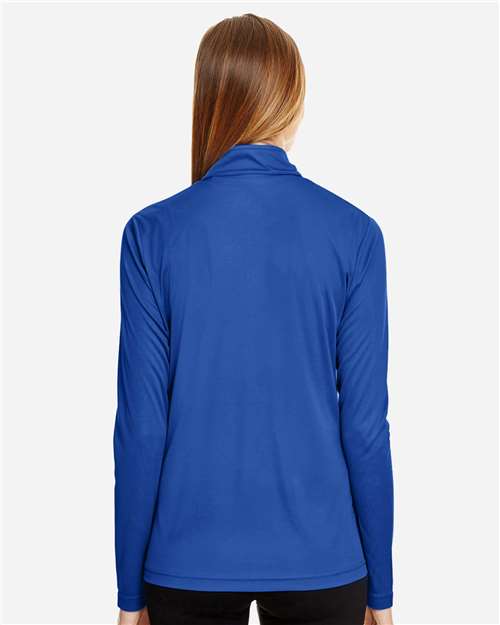 Team 365 TT31W Women's Zone Performance Quarter-Zip Pullover - Sport Royal - model back