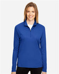 Team 365 TT31W Women's Zone Performance Quarter-Zip Pullover - Sport Royal - model front