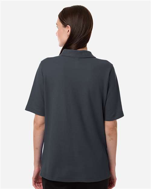 Harriton M105W Women's Maverick CVC Pique Polo - Dark Charcoal - model back