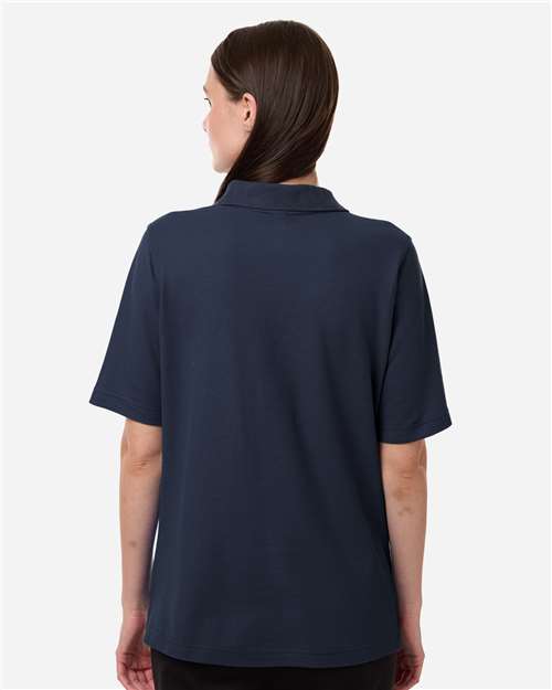 Harriton M105W Women's Maverick CVC Pique Polo - Dark Navy - model back