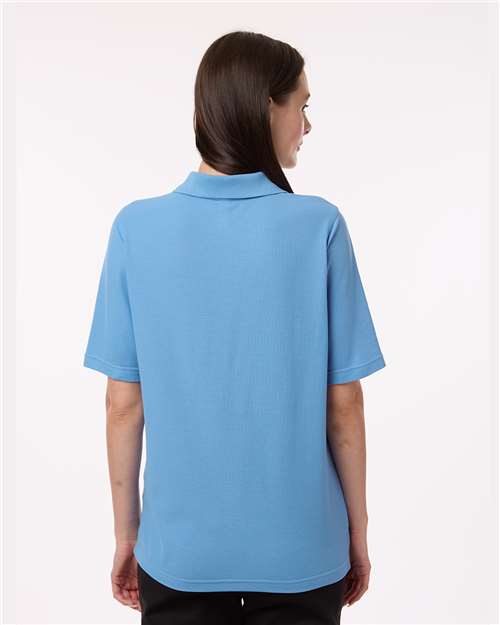 Harriton M105W Women's Maverick CVC Pique Polo - Light College Blue - model back