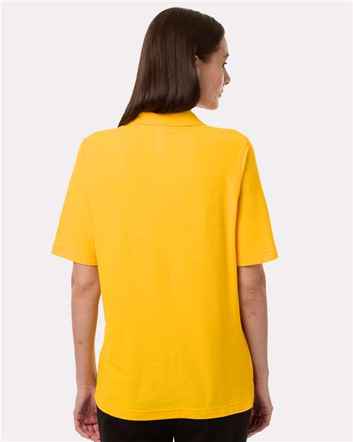 Harriton M105W Women's Maverick CVC Pique Polo - Sunray Yellow - model back