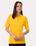 Harriton M105W Women's Maverick CVC Pique Polo - Sunray Yellow - model front