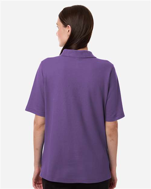 Harriton M105W Women's Maverick CVC Pique Polo - Team Purple - model back