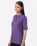 Harriton M105W Women's Maverick CVC Pique Polo - Team Purple - model side