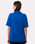 Harriton M105W Women's Maverick CVC Pique Polo - True Royal - model back