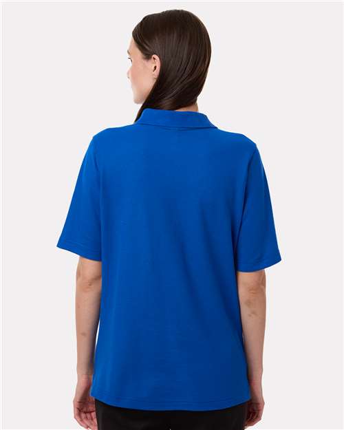 Harriton M105W Women's Maverick CVC Pique Polo - True Royal - model back