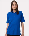 Harriton M105W Women's Maverick CVC Pique Polo - True Royal - model front