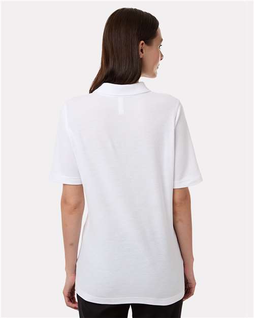 Harriton M105W Women's Maverick CVC Pique Polo - White - model back