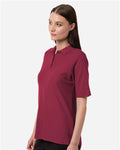 Harriton M105W Women's Maverick CVC Pique Polo - Wine - model side