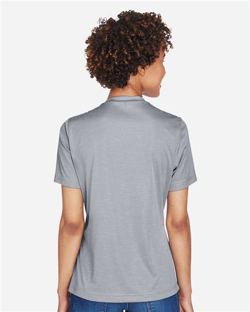 Team 365 TT11HW Women's Sonic Heather Performance T-Shirt - Athletic Heather - model back