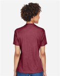 Team 365 TT11HW Women's Sonic Heather Performance T-Shirt - Sport Maroon Heather - model back
