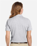 Harriton M265W Women's Easy Blend Polo - Grey Heather - model back