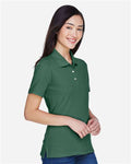 Harriton M265W Women's Easy Blend Polo - Hunter - model side