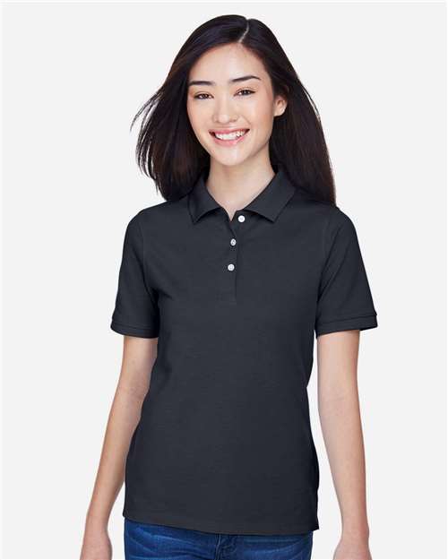 Harriton M265W Women's Easy Blend Polo - Navy - model front
