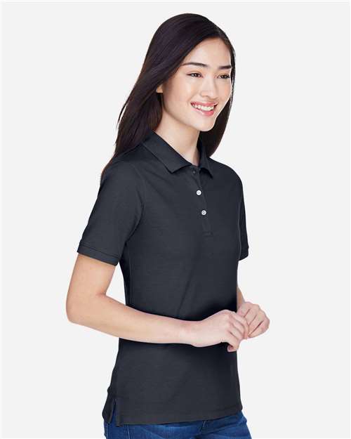 Harriton M265W Women's Easy Blend Polo - Navy - model side
