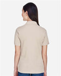 Harriton M265W Women's Easy Blend Polo - Stone - model back
