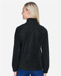 Harriton M990W Women's Full-Zip Fleece - Black - model back