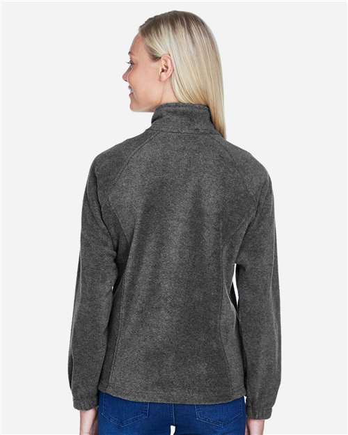 Harriton M990W Women's Full-Zip Fleece - Charcoal - model back