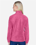 Harriton M990W Women's Full-Zip Fleece - Charity Pink - model back